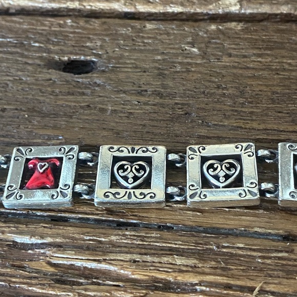 Brighton Inspirational “Red Dress” Reversible Silver Bracelet - Picture 10 of 12